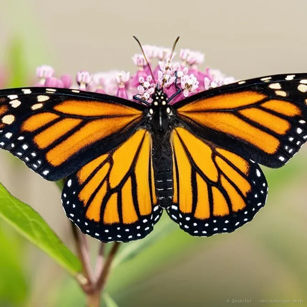 Monarque (Le) (Danaus plexippus) : photo entomologique